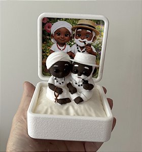 Caixinha Casal Preto e Preta Velha