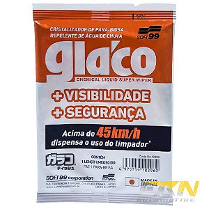 REPELENTE ÁGUA GLACO WIPE ON APLICACAO ÚNICA LENÇO - SOFT99
