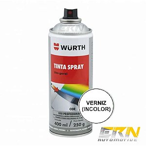 Tinta Spray Verniz Incolor 400ml 250g - WURTH