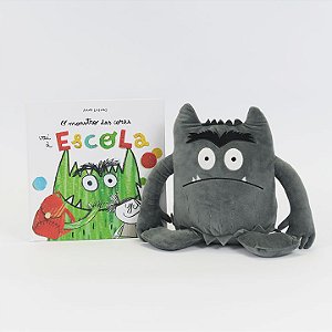 Combo 1 livro O monstro das cores vai à escola + 1 Pelúcia - Pré-venda até 30/04