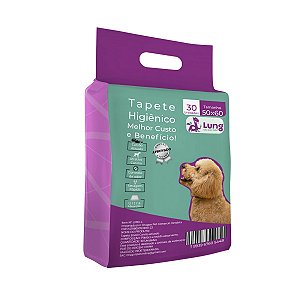 Tapete Higiênico Carvão Ativado 50X60cm 30 unidades