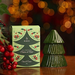 Vela pinheiro de natal 180g - UVA E CASSIS