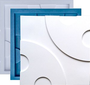 Forma Molde para Gesso 3D e Cimento ABS Modelo Bari 29x29 ABS + EVA- Esquadro Perfeito