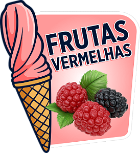 ADESIVO FRUTAS VERMELHAS PARA GARRAFA