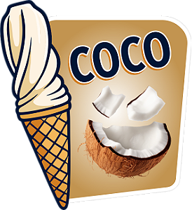 ADESIVO COCO PARA GARRAFA