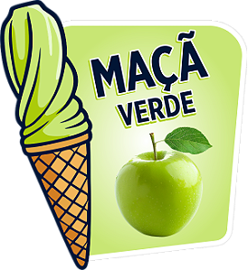 ADESIVO MAÇÃ VERDE PARA GARRAFA