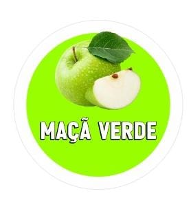 ADESIVO MAÇÃ VERDE PARA GARRAFA