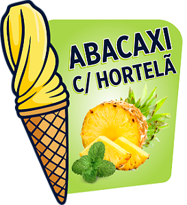 ETIQUETA AUTOADESIVA P/ GARRAFA CHAMP'S - ABACAXI C/ HORTELÃ