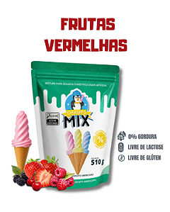 PREPARO MIX MISTURA EM PÓ P/ SORVETE AMERICANO CHAMP'S - FRUTAS VERMELHAS