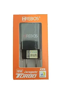 CARREGADOR TURBO 18W HREBOS HS-165