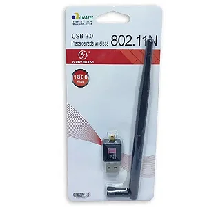 PLACA DE REDE WIRELESS USB 2.0 KAPBOM
