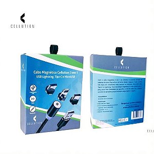 CABO MAGNÉTICO CELLUTION 3 EM 1
