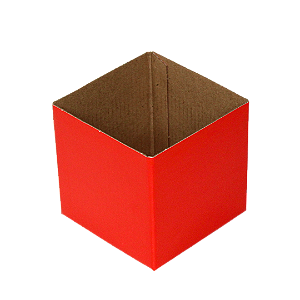 Cachepot Quadrado Pote 15 Vermelho (05 unidades)