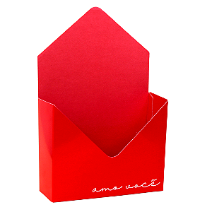 Carta Envelope Amo Você/Vermelho (05 unidades)