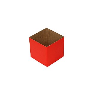 Cachepot Quadrado Pote 09 Vermelho (05 unidades)