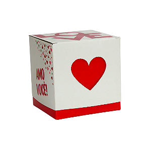 Caixa Quadrada Pote 15 Com Tampa Love ( 05 unidades )