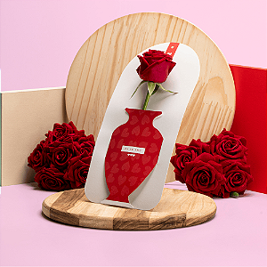Cartão Vaso Para Flores Eu Te Amo (10 unidades)