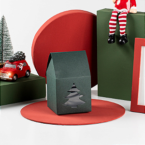Casinha de Natal Verde Santiago (05 unidades)