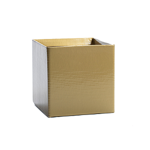 Cachepot Quadrado Pote 12 Dourado (05 unidades)