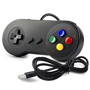 Controles Do Super Nintendo Snes Usb Retro Pc Emuladores