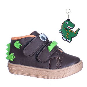 Tenis Luz Led Dinossauro T Rex Calce Fácil Infantil Menino