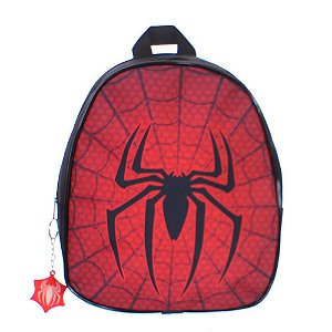 Mochila do Aranha Infantil Menino Com Chaveiro que Brilha