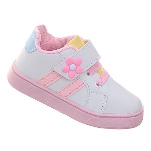 Tenis Sapato Infantil Feminino Florzinha Casual Confortável E Leve