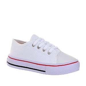 Tenis Sapato De Menina Infantil Star Branco Confortável Casual Moda