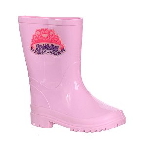 Galocha Bota Menina Rosa Infantil Princesa Impermeável