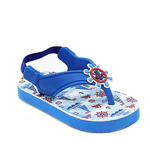 Chinelo com elastico infantil masculino Marinheiro