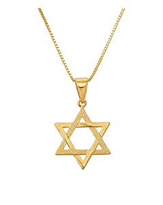Colar Estrela de David - Banhado Ouro 18K