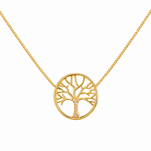 Colar Árvore da Vida - Banhado a Ouro 18K