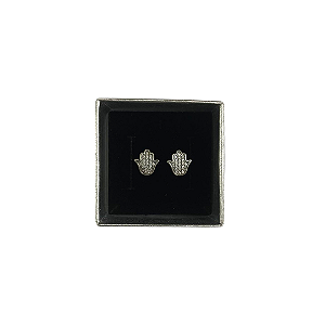 Brinco Hamsa - Prata 925 com Zircônia