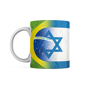 Caneca bandeiras - Brasil/Israel