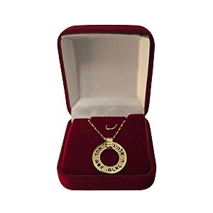 Colar/pingente Shemá Israel - Ouro 18K