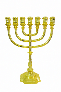 Menorá Premium - Banho de Ouro