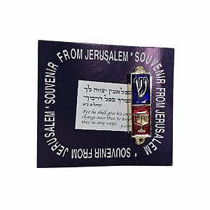 Mezuzá para Carro com Cálice e Letra "Shin