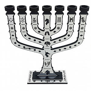 Menorá Knesset de Enfeite - MDF e Acrílico
