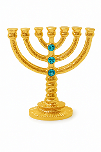 Mini Menorá - Com Pedrinhas