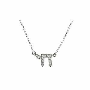 Colar Chai Cravejado – Prata 925 - importado de Israel