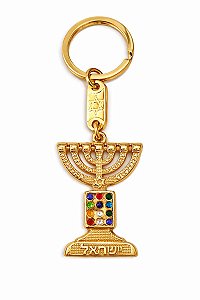 Chaveiro Menorá Doze Tribos