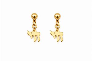 Brincos Chai - Banhados a Ouro