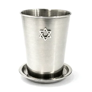 Copo para Kidush em Aço Inoxidável – Estrela de David