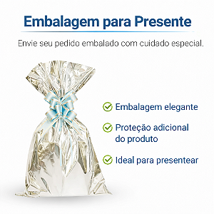 Embalagem para Presente - Prateado com lacinho (25 x 37 cm)