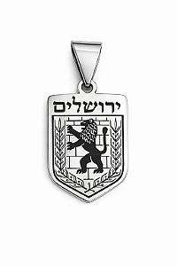 Pingente Escudo de Jerusalém - Prata 925