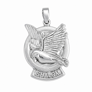 Pingente Pomba Shalom de Prata 925