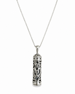 Colar Mezuzá de Prata 925 - Hamsa
