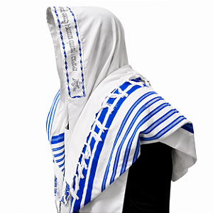 Talit Gadol Kosher Acrilã - 1,40 x 1,90 m