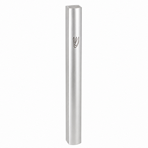 Caixinha de Mezuzá Tubular de Alumínio - 14 cm