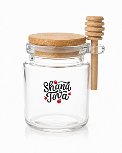 Meleira de Vidro Com Tampa de Bambu - Shana Tová